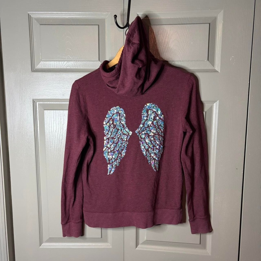 Victoria‎ secret wings hoodie  Size S red zip up hoodie preppy